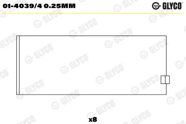 Pleuellager GLYCO 01-4039/4 0.25mm