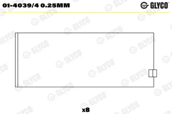 Pleuellager GLYCO 01-4039/4 0.25mm Bild Pleuellager GLYCO 01-4039/4 0.25mm