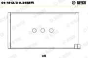 Pleuellager GLYCO 01-4112/2 0.25mm