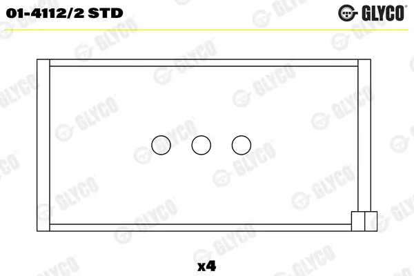 Pleuellager GLYCO 01-4112/2 STD