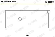 Pleuellager GLYCO 01-4119/4 STD