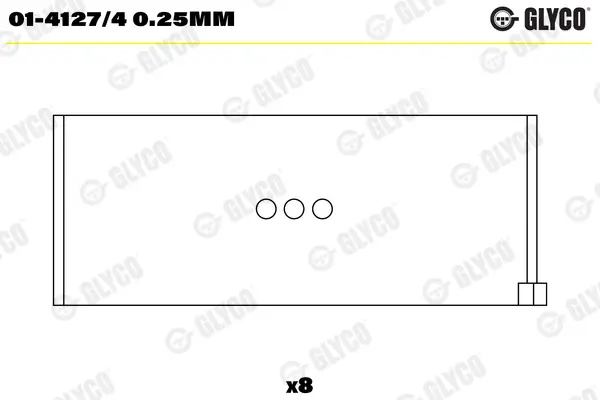 Pleuellager GLYCO 01-4127/4 0.25mm