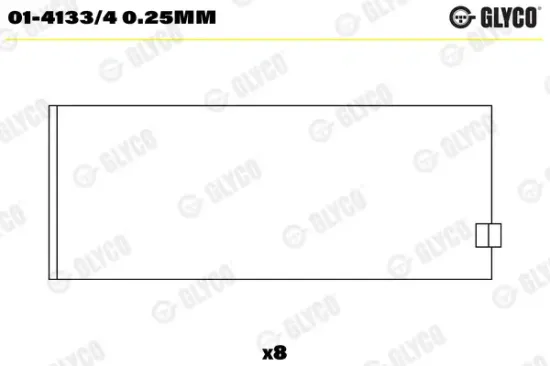 Pleuellager GLYCO 01-4133/4 0.25mm Bild Pleuellager GLYCO 01-4133/4 0.25mm