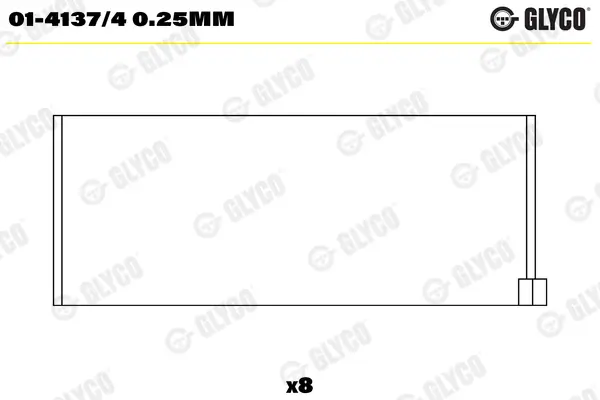 Pleuellager GLYCO 01-4137/4 0.25mm