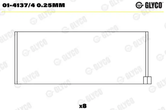 Pleuellager GLYCO 01-4137/4 0.25mm Bild Pleuellager GLYCO 01-4137/4 0.25mm