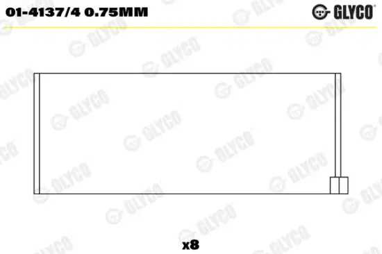 Pleuellager GLYCO 01-4137/4 0.75mm Bild Pleuellager GLYCO 01-4137/4 0.75mm