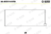 Pleuellager GLYCO 01-4137/4 STD