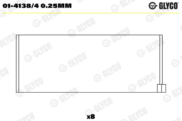 Pleuellager GLYCO 01-4138/4 0.25mm