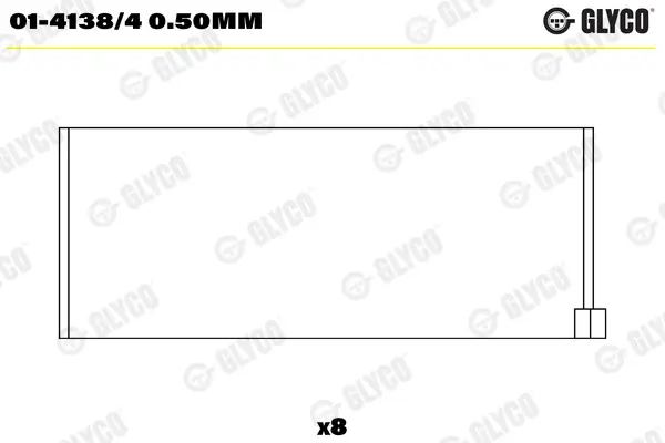 Pleuellager GLYCO 01-4138/4 0.50mm