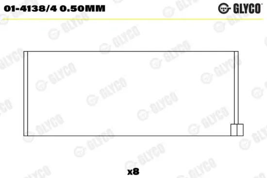 Pleuellager GLYCO 01-4138/4 0.50mm Bild Pleuellager GLYCO 01-4138/4 0.50mm