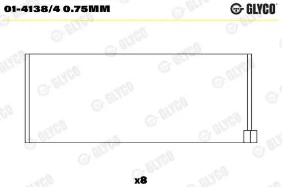 Pleuellager GLYCO 01-4138/4 0.75mm Bild Pleuellager GLYCO 01-4138/4 0.75mm