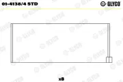 Pleuellager GLYCO 01-4138/4 STD