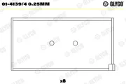 Pleuellager GLYCO 01-4139/4 0.25mm