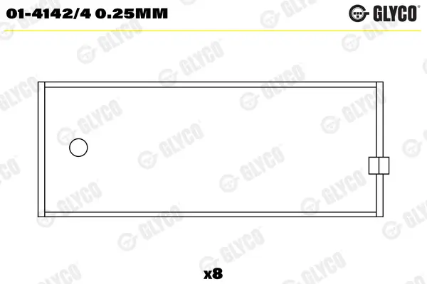 Pleuellager GLYCO 01-4142/4 0.25mm