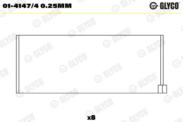 Pleuellager GLYCO 01-4147/4 0.25mm