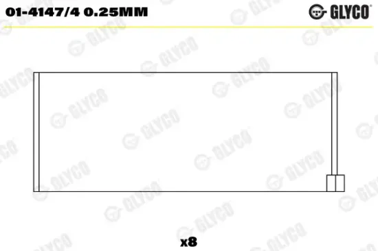 Pleuellager GLYCO 01-4147/4 0.25mm Bild Pleuellager GLYCO 01-4147/4 0.25mm