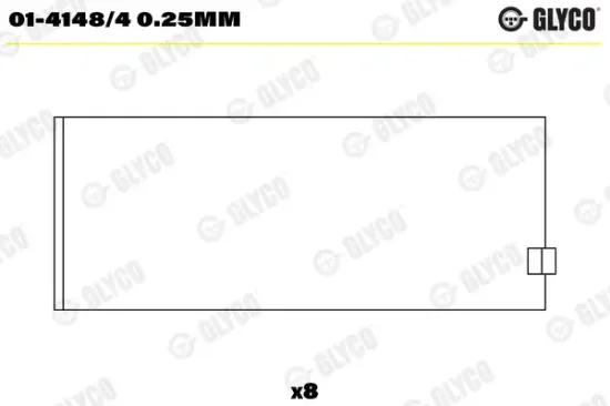 Pleuellager GLYCO 01-4148/4 0.25mm Bild Pleuellager GLYCO 01-4148/4 0.25mm