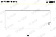 Pleuellager GLYCO 01-4148/4 STD