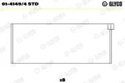 Pleuellager GLYCO 01-4149/4 STD