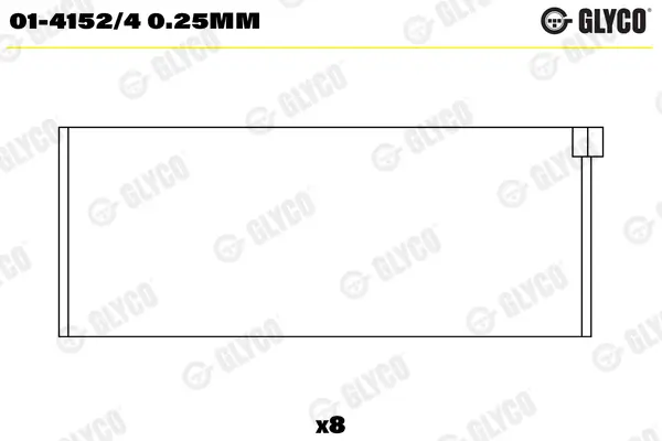 Pleuellager GLYCO 01-4152/4 0.25mm