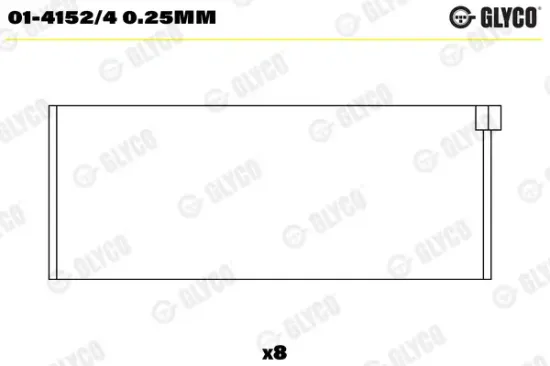 Pleuellager GLYCO 01-4152/4 0.25mm Bild Pleuellager GLYCO 01-4152/4 0.25mm