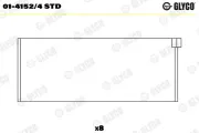 Pleuellager GLYCO 01-4152/4 STD