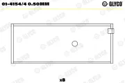 Pleuellager GLYCO 01-4154/4 0.50mm