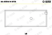 Pleuellager GLYCO 01-4154/4 STD
