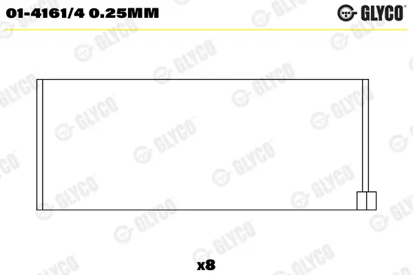 Pleuellager GLYCO 01-4161/4 0.25mm