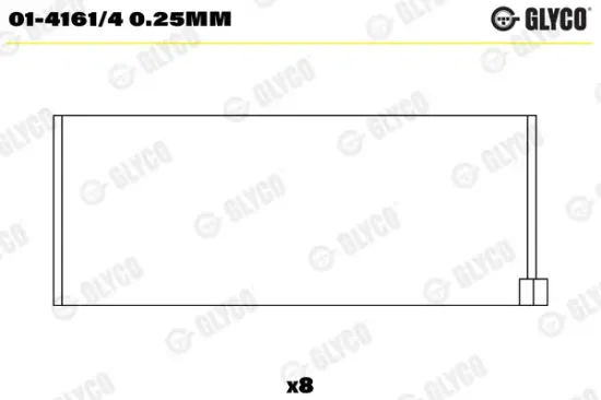 Pleuellager GLYCO 01-4161/4 0.25mm Bild Pleuellager GLYCO 01-4161/4 0.25mm