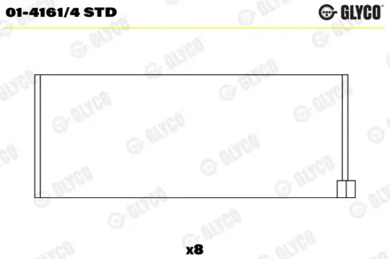 Pleuellager GLYCO 01-4161/4 STD Bild Pleuellager GLYCO 01-4161/4 STD