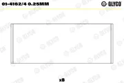 Pleuellager GLYCO 01-4162/4 0.25mm