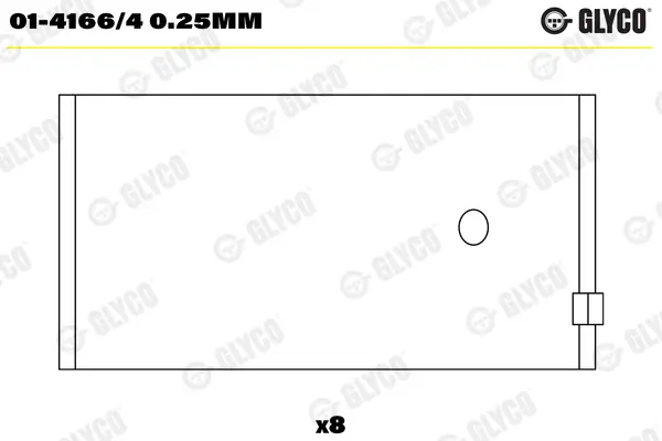 Pleuellager GLYCO 01-4166/4 0.25mm