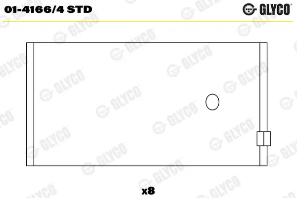 Pleuellager GLYCO 01-4166/4 STD