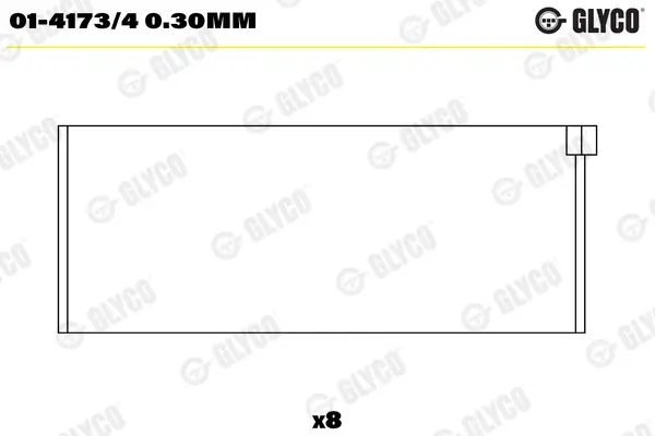 Pleuellager GLYCO 01-4173/4 0.30mm