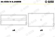 Pleuellager GLYCO 01-4181/4 0.25mm