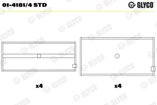 Pleuellager GLYCO 01-4181/4 STD Bild Pleuellager GLYCO 01-4181/4 STD