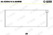 Pleuellager GLYCO 01-4200/4 0.50mm