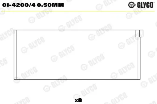 Pleuellager GLYCO 01-4200/4 0.50mm Bild Pleuellager GLYCO 01-4200/4 0.50mm