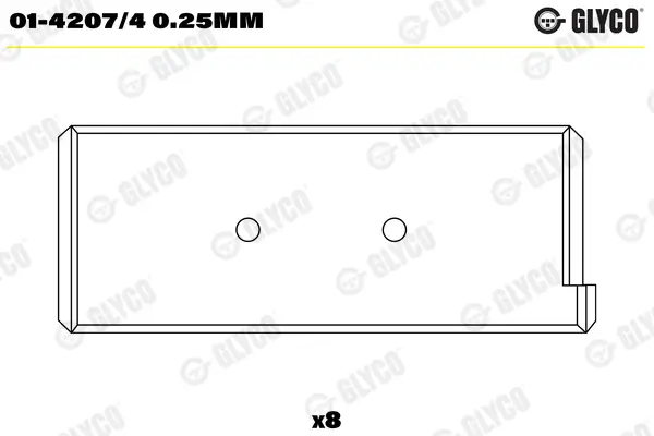 Pleuellager GLYCO 01-4207/4 0.25mm