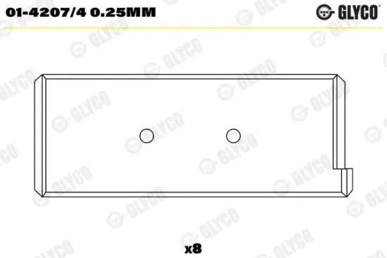 Pleuellager GLYCO 01-4207/4 0.25mm Bild Pleuellager GLYCO 01-4207/4 0.25mm