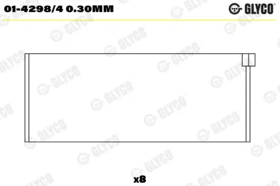 Pleuellager GLYCO 01-4298/4 0.30mm Bild Pleuellager GLYCO 01-4298/4 0.30mm