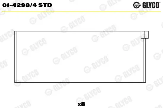 Pleuellager GLYCO 01-4298/4 STD Bild Pleuellager GLYCO 01-4298/4 STD