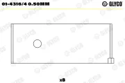 Pleuellager GLYCO 01-4316/4 0.50mm