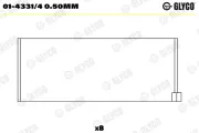 Pleuellager GLYCO 01-4331/4 0.50mm
