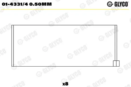 Pleuellager GLYCO 01-4331/4 0.50mm Bild Pleuellager GLYCO 01-4331/4 0.50mm