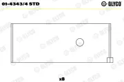 Pleuellager GLYCO 01-4343/4 STD