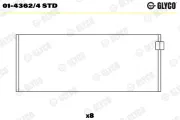 Pleuellager GLYCO 01-4362/4 STD