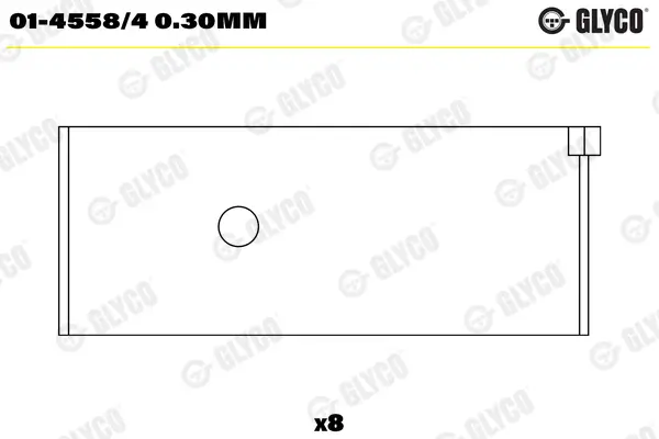 Pleuellager GLYCO 01-4558/4 0.30mm