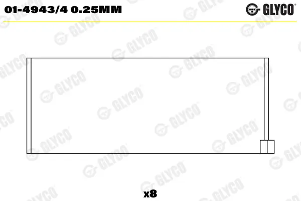 Pleuellager GLYCO 01-4943/4 0.25MM